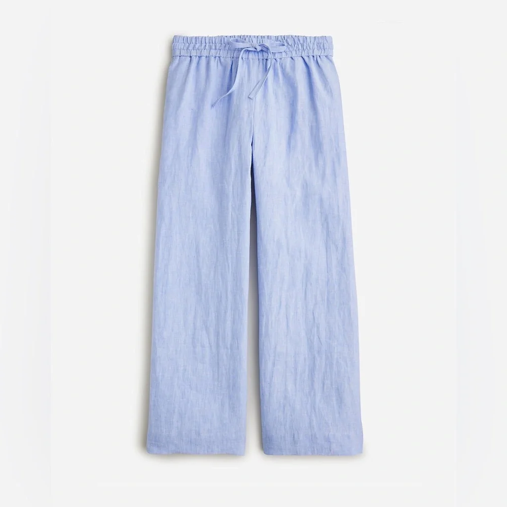 J.Crew Linen wide-leg seaside pant in linen BO810
